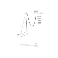 BEPPO Cylindrical pendant light with adjustable spotlight Mae der einflammigen Leuchte.