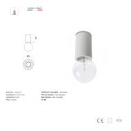 KIRO Lampenhalterung mit E27 Fassung Abmessung der runden Deckenleuchte E27.