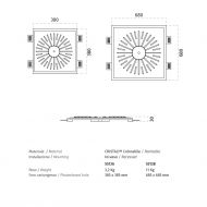 ASTRA Einbau-Deckbaldachin fr Pendelleuchte Zwei Abmessungen der Baldachine.