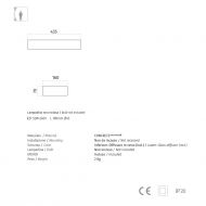 GINO Halbrunde Wandleuchte aus Leichtbeton Abmessung der Wandleuchte aus Leichtbeton.