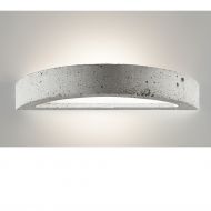 GINO Halbrunde Wandleuchte aus Leichtbeton Halbrunde Wandleuchte aus Beton. Lichtaustritt nach oben und unten.