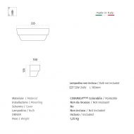 EPPO Moderne Wandleuchte aus Keramik Abmessung der Wandleuchte.