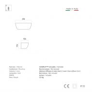 VOLA Halbrunde Wandleuchte aus Keramik Abmessung der Keramik Wandleuchte.