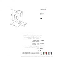 ZERMATT Orientierungsleuchte Garten Abmessung und Lumen der Wandleuchte.