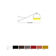 ATHINA Wandleuchte mit beweglichem Ausleger Abmessung verstellbare Wandleuchte.