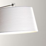 ATHINA Wandleuchte mit beweglichem Ausleger Stoff-Lampenschirm Wei.