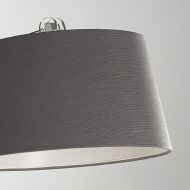 ATHINA Wandleuchte mit beweglichem Ausleger Stoff-Lampenschirm Grau.