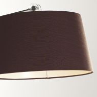 ATHINA Wandleuchte mit beweglichem Ausleger Stoff-Lampenschirm Braun.