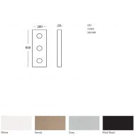 DOMI Flat ceiling lamp 3-light Abmessung der flachen Deckenlampe.