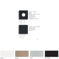 DOMI Flat ceiling lamp 1-light Abmessung der flachen Deckenlampe.