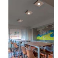 DOMI Flat ceiling lamp 1-light Quadratische Deckenleuchte fr LED Spotlampe.