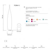 TANK OUT Bunte Outdoor Stehlampe Abmessung der Form 1.
