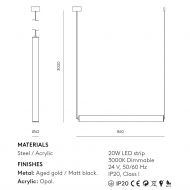 TUBE Hngelampe in Rhrenform Lampe rhrenfrmig, Abmessung.