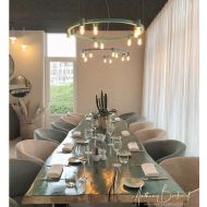 BALLZZZ Ring Hngeleuchte Moderne Esstischlampe, Ringleuchte mit 5 Doppelfassugen.