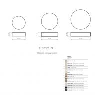 RONDA Deckenlampe aus Stoff Abmessungen der runden Deckenlampe.