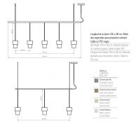 CAIN LINE Hngeleuchte 3-flam. mit Textilschirm Abmessungen der Hngelampe.