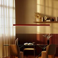 BORS Linien-Pendelleuchte im Industriestil Lange LED Hngelleuchte fr den Esstisch.