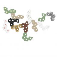 MOSAIK Modulare Spot-Deckenlampen Wei, Titanium, Grn, Sand, Corten. Silberfolie, Goldfolie