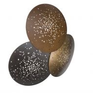 ESTRELL Dekorative Wandleuchte Sternenhimmel Metallschirm in Eisen seidenmatt, Rost und Bronze.