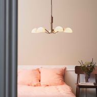 JLLAND 5-flammige Hngeleuchte Opalglas Mehrflammige Hngelampe fr das Wohnzimmer.