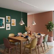 KONKO Concrete Beton H�ngeleuchte mit konischem Schirm 2x Pendelleuchte �ber dem Esstisch (Musterbild)