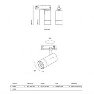 OWWL Schienen-Spot mit manuellem Dimming Schiene-Spot mit manuelle einstellbarem LED Licht.