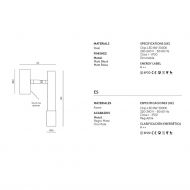 YCRO Dimmbare Wandleuchte mit beweglichem Arm Abmessungen der dimmbaren Wandleuchte.