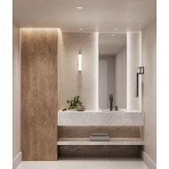 NEON Lange Wandleuchte mit Glasrhre Lange Wandleuchte am Bad Spiegel.