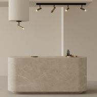 YCRO Heller, beweglicher Deckenspot Elegante Spot-Lampe in Schwarz/Gold.