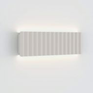 DUNE Lineae Wandleuchte mit gewellter Front Moderne Wandleuchte in Seidengrau.