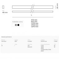 INFINITY DOWN Linien-Deckenleuchte Optionen der Linienleuchte.