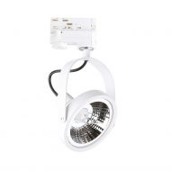 GLAM Beweglicher Spot mit GU10 Leuchmittel Schienen-Strahler in Wei.