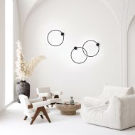 AROS Ring-Wandleuchte Dekoratives Wandleuchten Ensemble Wohnzimmer.