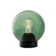 BACCIO Tischlampe mit farbigen Glas Grne Tischlampe mit schwarzem Sockel.