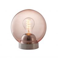 BACCIO Tischlampe mit farbigen Glas Zartes Ros fr helle Rume.