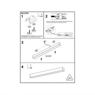 LINEA Lngliche LED Deckenleuchte Installationsanleitung.