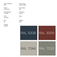 TIRES Design Pendelleuchte in gedeckten Farben Gedeckte Farben der Pendelleuchte.