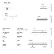 INFINITY WALL Linien-Wandleuchte Optionen der Linienleuchte.