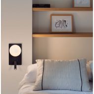 GLOS Wandleuchte mit Leselicht und Schalter Stilvolle Wandlampe am Bett, Leselicht.