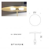 DRUMS Groe Design-Tischleuchte Abmessungen der groen Tischlampe.