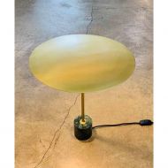 DRUMS Groe Design-Tischleuchte Schirm Durchmesser 45 cm, elegante Details.