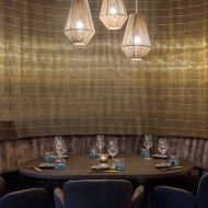 UKELELE I Geometrische Hngeleuchte aus Spanien Schnes 3er Ensembele, Restaurant-Beleuchtung.