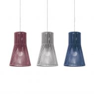 KORA S Hngeleuchte mit farbigem Schirm Hngeleuchte in Blau, Marsala, Silber.