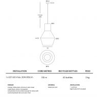 TINA L Hngeleuchte mit farbigem Schirm Abmessungen der spanischen Pendelleuchten.