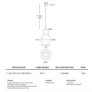 TINA Hngeleuchte mit farbigem Schirm Abmessungen der spanischen Pendelleuchten.