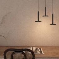 BCN 30 LED Pendelleuchte Puristische LED Pendellampe in Schwarz.