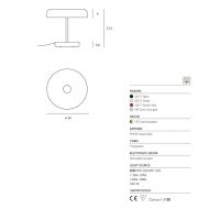 ZERIO Design Tischleuchte Tischleuchte mit Dimm-Schalter.