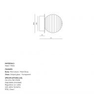 DOUL Kleine Wandlampe mit Glasschirm Abmessung der kleinen Deckenlampe.