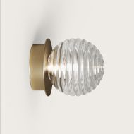 DOUL Kleine Wandlampe mit Glasschirm Stilvolle kleine Wandleuchte fr beispielsweise das Bad.