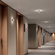 DOUL Kleine Wandlampe mit Glasschirm Wand- und Deckenleuchte Flur Hotel.